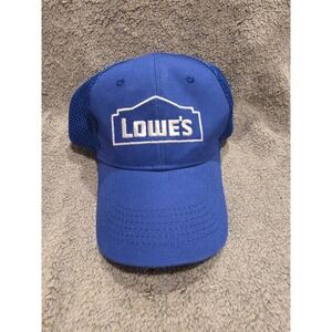 Lowe's Store Employee Hat Blue Trucker Adjustable Mesh  One Size